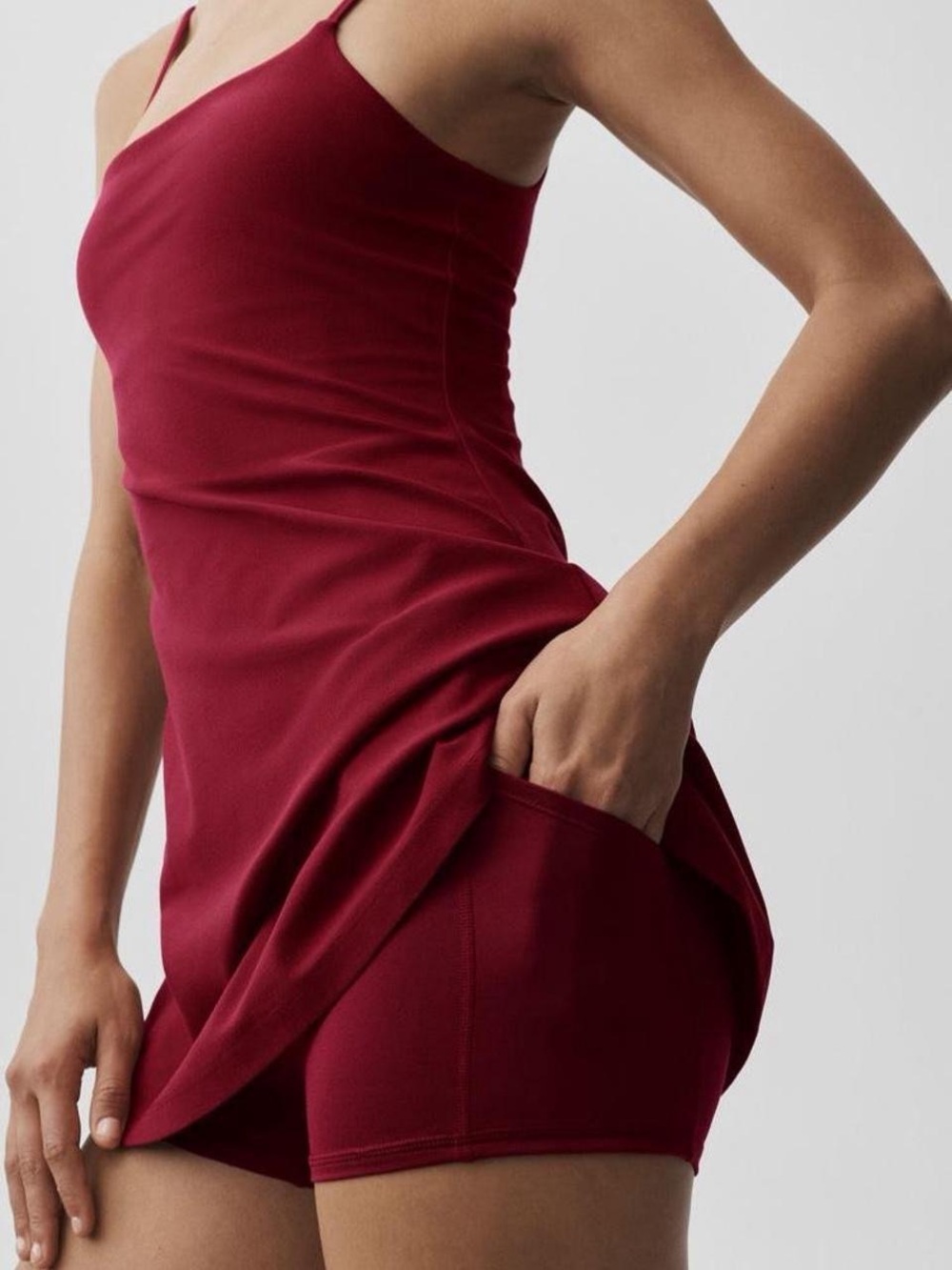 ALO Yoga Alosoft Encore Tennis Mini Dress in Summer Romance Red — Size XS - Picture 3 of 8